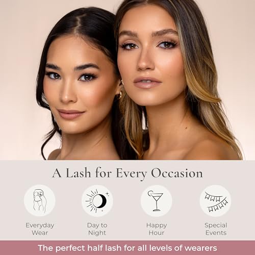 House of Lashes Iconic Demi - Comfortable Fake Eyelashes for Bold Cat-Eye Look look, Easy and Reusable Faux Mink Lashes for All Eye Shapes
