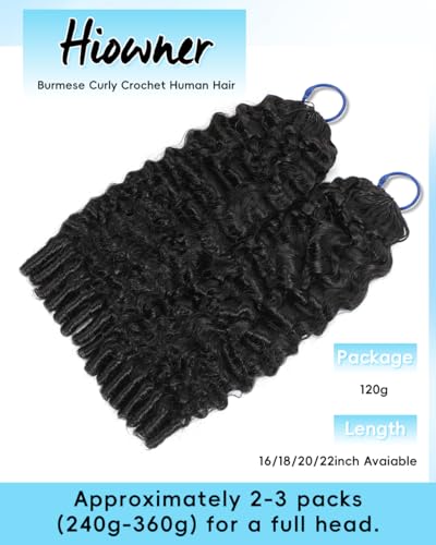 Feather Crochet Human Hair 120g 95-100 Strands Pre-Looped