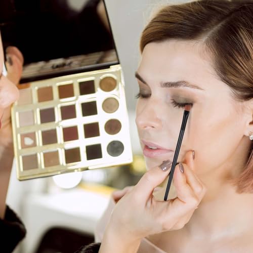 50Pcs Angled Eyebrow Brush Set - Professional Flat Brow & Makeup Applicator