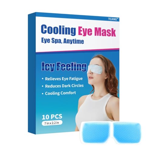 Cooling Gel Eye Patches for Tired Eyes & Puffiness, 10-Pack