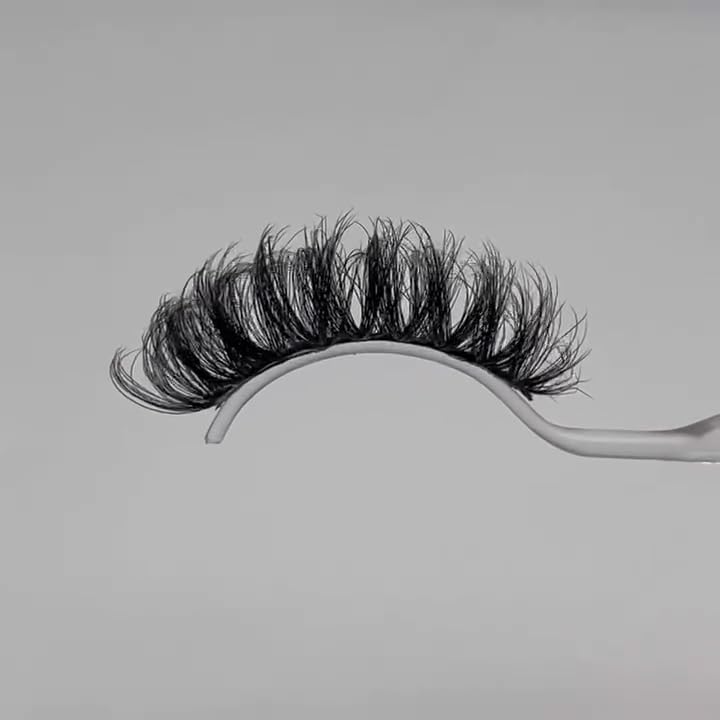 100% Mink Eyelash 20mm Fluffy Wispy D Curl Strip Lashes