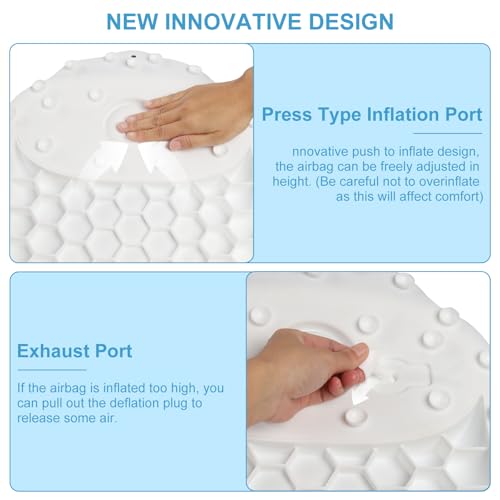 Silicone Bath Pillow with Adjustable Airbag Neck Support