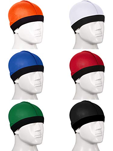 Silky Wave Cap for Men, 6-Pack Elastic Velvet Durags