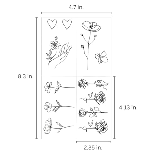 One Grace Mini Fine Line Temporary Tattoos - Waterproof