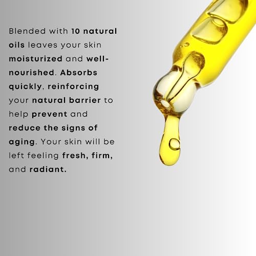 Marula Nourishing Facial Oil - Anti-Aging Serum: Minimize Pores, Diminish Lines, and Wrinkles for Plump Hydrated Skin and Improve Skin Barrier with 10 Natural Oils - 1 oz by Georgette Klinger
