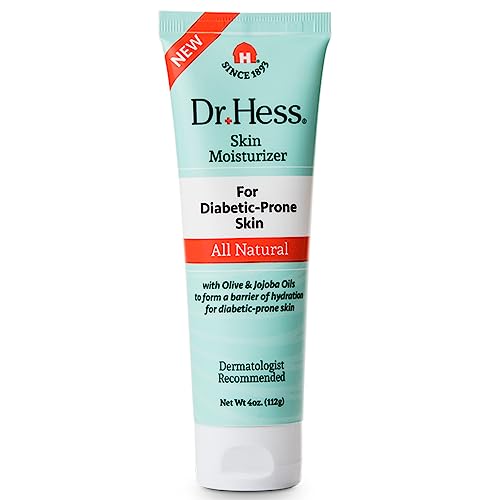 Dr Hess Skin Moisturizer For Diabetic Prone Skin, Diabetic Skin Relief Moisturizing Body Lotion with Lanolin, Beeswax, Jojoba Oil & Olive Oil, Skin Moisturizer for Dry, Itchy, Rough & Bumpy Skin, 4oz