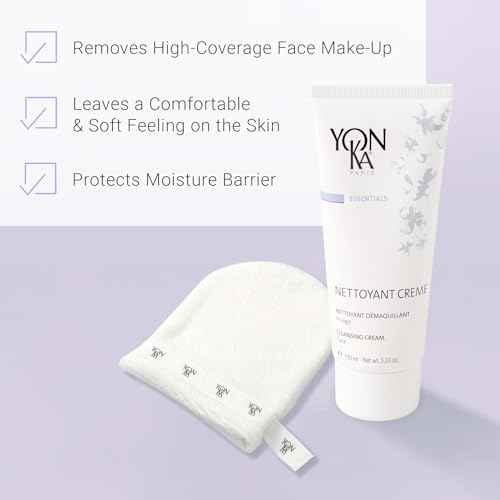 Yonka Nettoyant Creme | Cleansing Makeup Remover Cream | Remove Impurities with Calming Peppermint and Plant Glycerin | For Sensitive to Acne Prone Skin | Paraben-Free | 3.53 oz