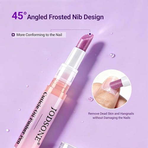 JODSONE 2-in-1 Cuticle Oil Pen & Pusher, 3 Pack