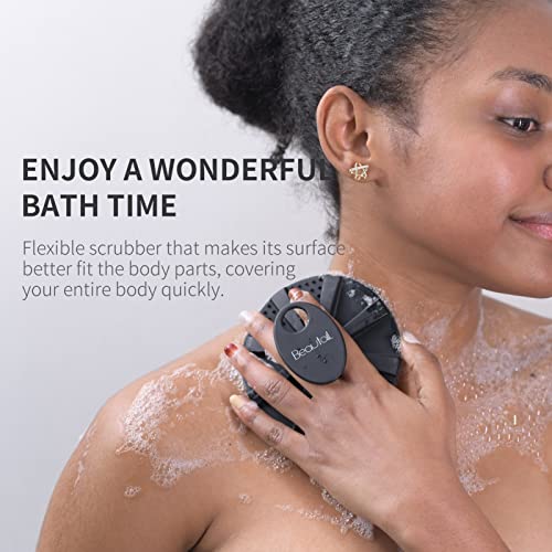 Silicone Body Scrubber with Easy-Grip Handle – Gentle Exfoliating Shower Brush