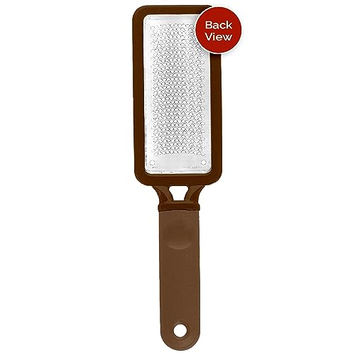 Microplane Colossal Stainless Steel Foot File & Callus Remover, Brown