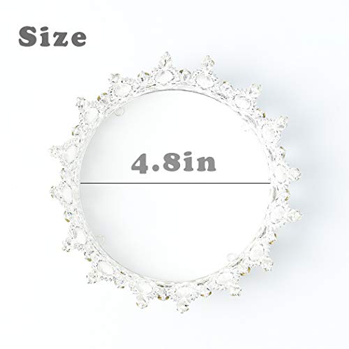 Fairyu Silver Blue Rhinestone Wedding Tiara Bridal Crown for Women & Girls