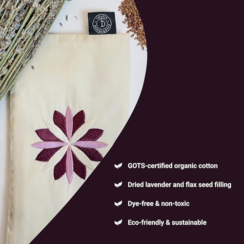 Organic Cotton Aromatherapy Eye Pillow with Flaxseed & Lavender