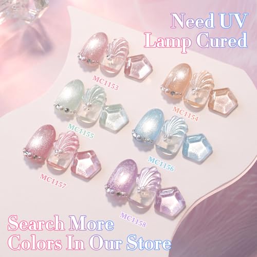Double Rhythm Holographic Cat Eye Gel Nail Polish with Magnet (15ml)