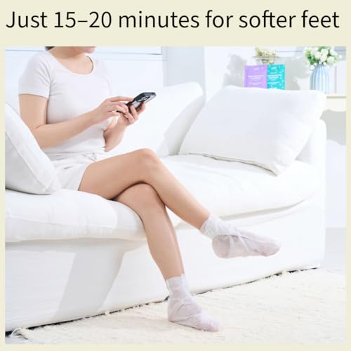 Codi New York Lavender Moisturizing Foot Mask Socks for Dry Feet - 6 Pairs