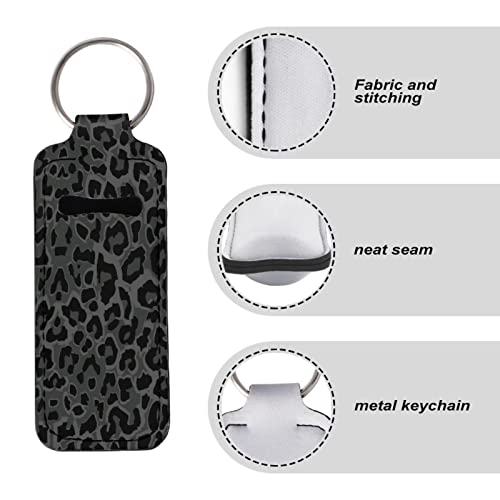 Chapstick Holder Keychain Clip-on Lip Balm Sleeve Pouch