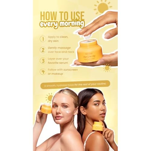 Start Your Day Brightening Day Cream with 5% Niacinamide & Ceramide, Lightweight Daily Face Cream for Dull Skin, 1.69 fl oz