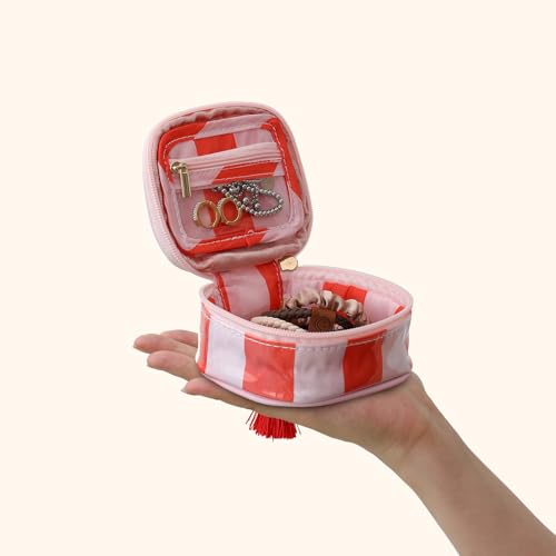 Travel Jewelry Case - Waterproof Striped Storage Box