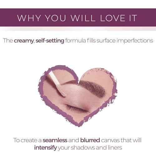 Blinc Eyeshadow Primer, Translucent Eye Shadow Primer Base with Pro-Age Peptides and Vitamin E. For Long-Lasting, Crease-Free Eyeshadow & Makeup Looks, Clean, Vegan, and Natural, 10mL/0.33 Fl. Oz