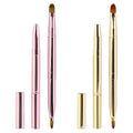 2-Pack Retractable Lip Brush Double-Ended Lipstick Applicator