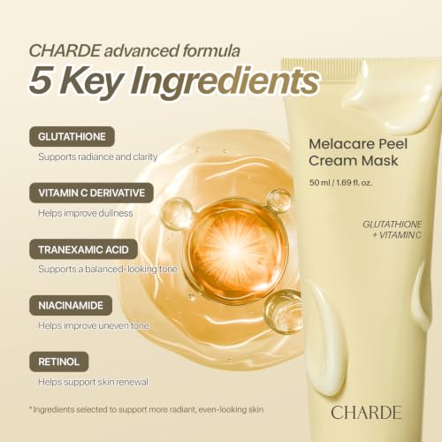 CHARDE Peel Off Face Mask for Dark Spots with Tranexamic Acid, Korean Skincare