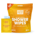 Super & Fresh Co. Citrus Body Wipes - No Rinse Travel & Gym Pack of 10