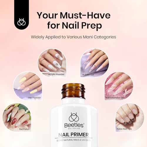 Beetles 20ml Nail Primer for Gel Polish M-Clear-1 Hema-Free Dehydrator