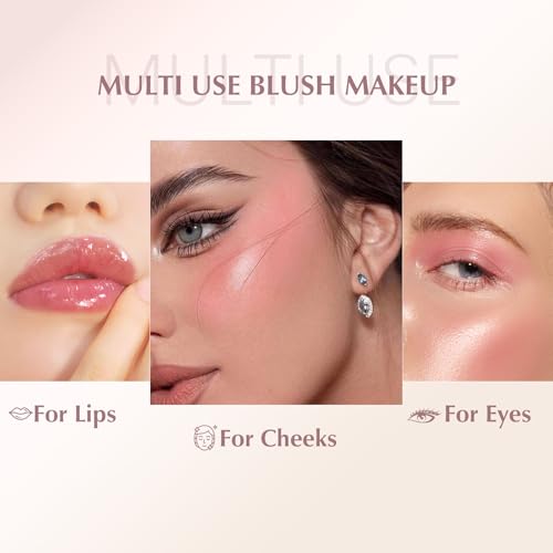 Blush Stick - Clear Orange Blush for Cheeks Color Changing to Pink Hydrating Multi-Use for Eyes Lipstick Tinted Waterproof Lightweight Buildable Cream Face Blusher Daily Makeup