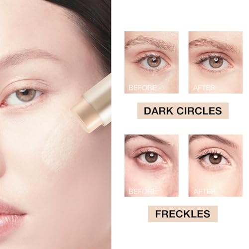 Full Coverage Concealer Stick with Brush - Waterproof Foundation