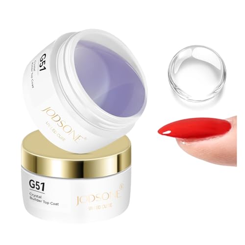 JODSONE Crystal Builder Top Coat Gel G51 - 15g Ultra Clear Nail Strengthening & Sculpting