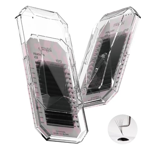 MAGAL Mega Volume Classic Black Fluffy Eyelash Extensions 0.03 C/D/D+ 10-13mm Easy Fan/Silky Individual Lash/Extra Volume Professional Eyelash Tray (Classic 1013 C curl)