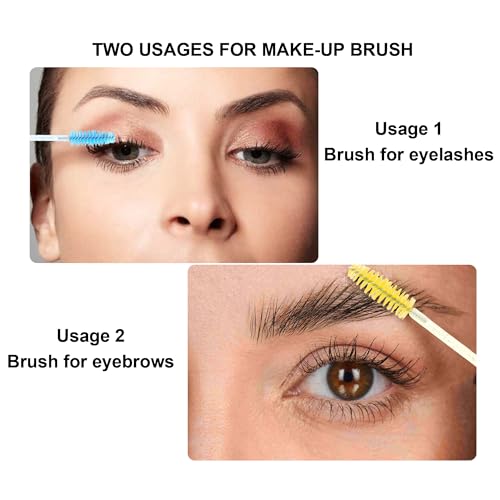 COCIDE 500Pcs Disposable Eyelash Brushes & Mascara Wands