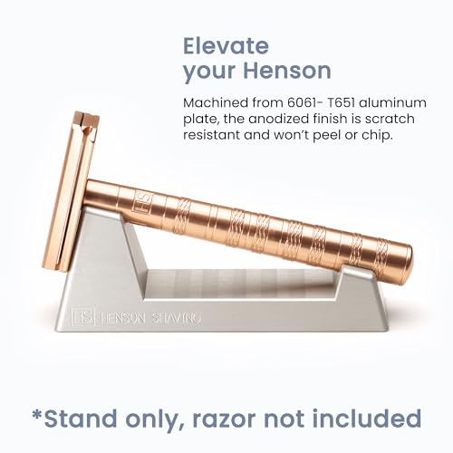 The Henson Razor Stand - Lightweight and Highly Durable Safety Razor Stand for Men and Women - Aluminum Razor Holder Designed for Henson AL13, Henson AL13-M, Henson Ti22