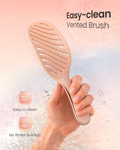 AIMIKE LuxeSilk Detangling Hair Brush - Wet & Dry Tangle-Free, Gentle on Scalp