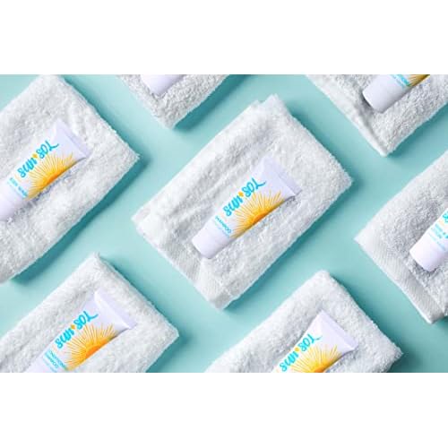 World Amenities Sun + Sol Bulk Refreshing Soap Bar with Warm Coconut & Vanilla Fragrances, Sachet Wrapped Travel Size Toiletries, Mini Hotel Amenities, 1 Oz, 100 Count