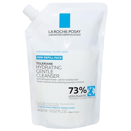 La Roche-Posay Toleriane Hydrating Gentle Face Cleanser | Hydrating Facial Cleanser With Niacinamide + Ceramides | Daily Face Wash For Dry Skin To Normal Skin | Sensitive Skin Tested | Fragrance Free