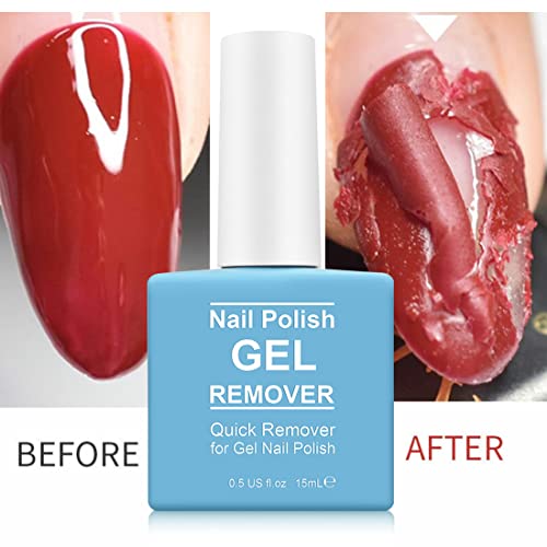 Magic Gel Nail Polish Remover Set (2 Pack) with Cuticle Pusher & Scraper