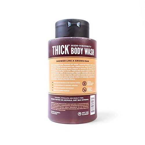 Duke Cannon Thick High-Viscosity Body Wash - Old Glory Scent, 17.5oz - 3X Thicker, Plant-Based, Mineral-Enriched Body Wash for Men with Notes of Tobacco, Cedarwood, and Amber