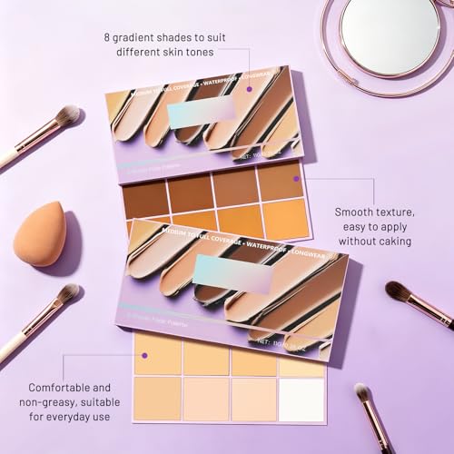 DOUNIU 8-Shade Soft Matte Cream Concealer Palette - Waterproof & Long Lasting