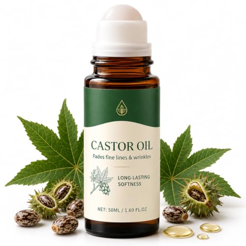 Organic Cold-Pressed Castor Oil Roll-on for Skin & Hair