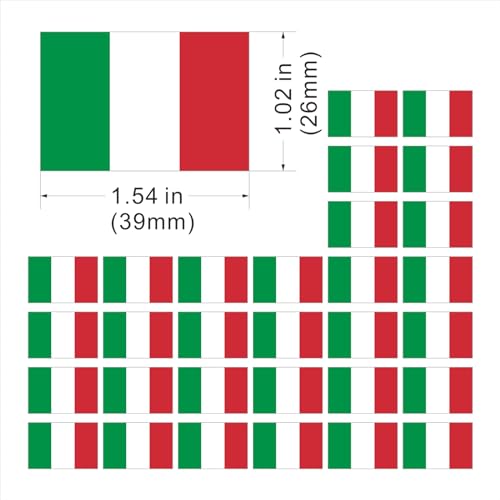 Italy Flag Temporary Tattoos - 30 Sheets for Fans