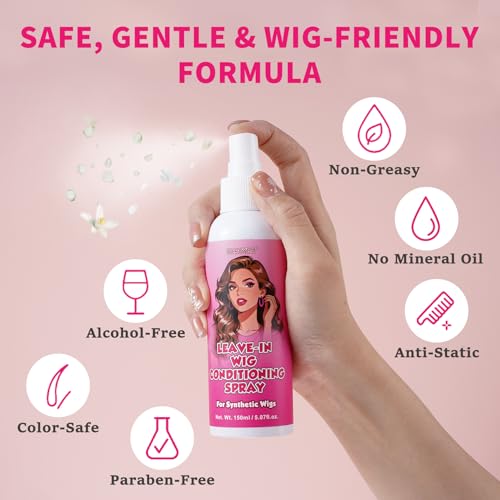 Synthetic Wig Leave-In Conditioner Spray - Keratin & Jojoba 5.07 oz