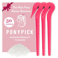 Hair Tie Cutter Tool with 3 Picks & 50 Clear Elastics