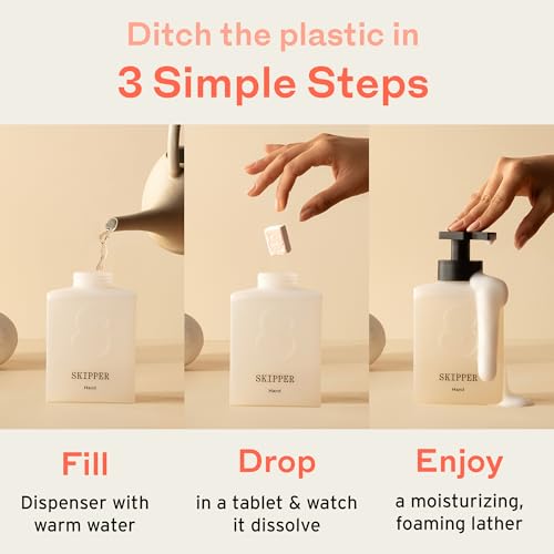 Tirtyl Skipper Foaming Hand Soap Tablet Refills - 24 Pack - 192 fl oz total (24x 8 fl oz) - Rebranded - Compostable Packaging - Bulk Variety Fragrance Pack