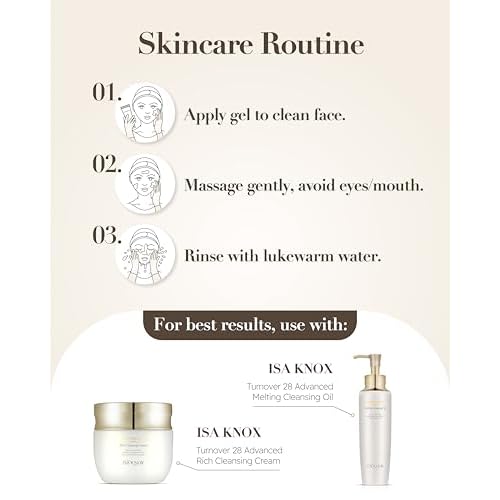 ISA KNOX Turnover 28 Advanced (Peeling Gel, 4.1fl oz) - Gently Exfoliate and Renew Skin, Korean Skin Care. Natural Moisturizing Factors (NMF), Plant-Derived Cellulose.