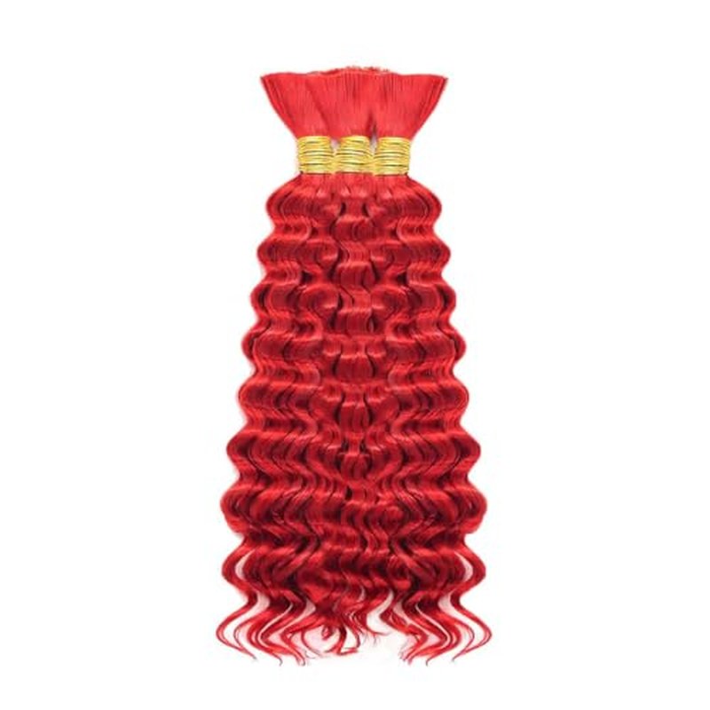 28 Inch Deep Wave Curly Human Hair Bundles for Braids