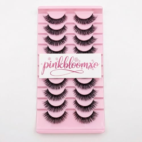 3D Faux Mink False Eyelashes, 10 Pairs Russian Volume Strip Lashes