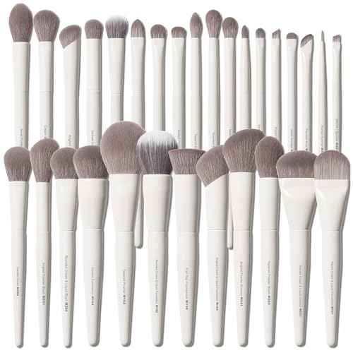30 Pcs Pro Grade Makeup Brushes Set with Dense Ultra Soft Bristle,Elegant Design Luxury Make up Brushes for Foundation,Face Blending Powder, Contour, Bronzer,Highlight, Concealer, Eyeshadow
