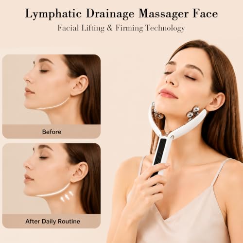 Microcurrent Face Massager with LCD Display - Facial Sculpting & Lymphatic Drainage