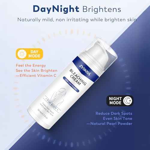 Skin Bleaching Cream - for Intimate Areas & Body, Vitamin C Dark Spot Remover for Underarms, Knees, Elbows, Inner Thighs, Bikini Line, Sensitive Skin Lightening Cream- 1.7fl oz