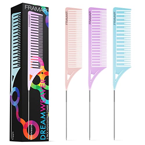 FRAMAR Dreamweaver Highlight Comb Set – 3 Pack Hair Dye Combs